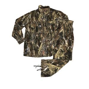 REDHEAD Silent-Hide Camo Button‎ Down Shirt And Pants Hunting Field Set Sz 3XL